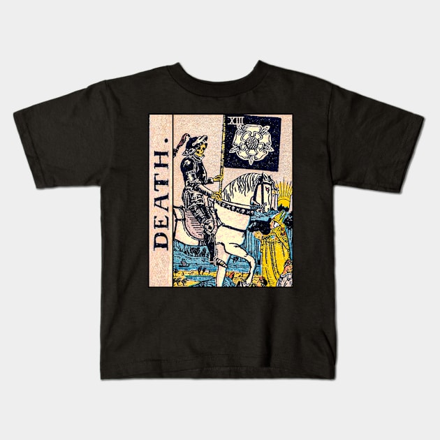 Death Tarot Card Kids T-Shirt by AbundanceSeed